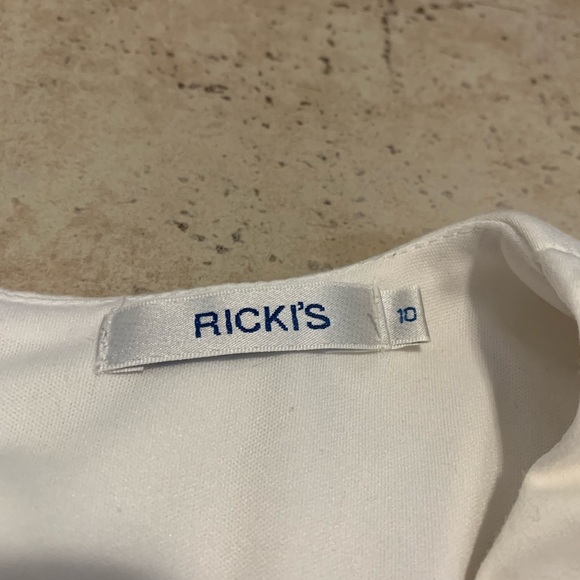 Ricki's Floral Fit and Flare Dress Purple White Black Size 10 - Picture 2 of 6